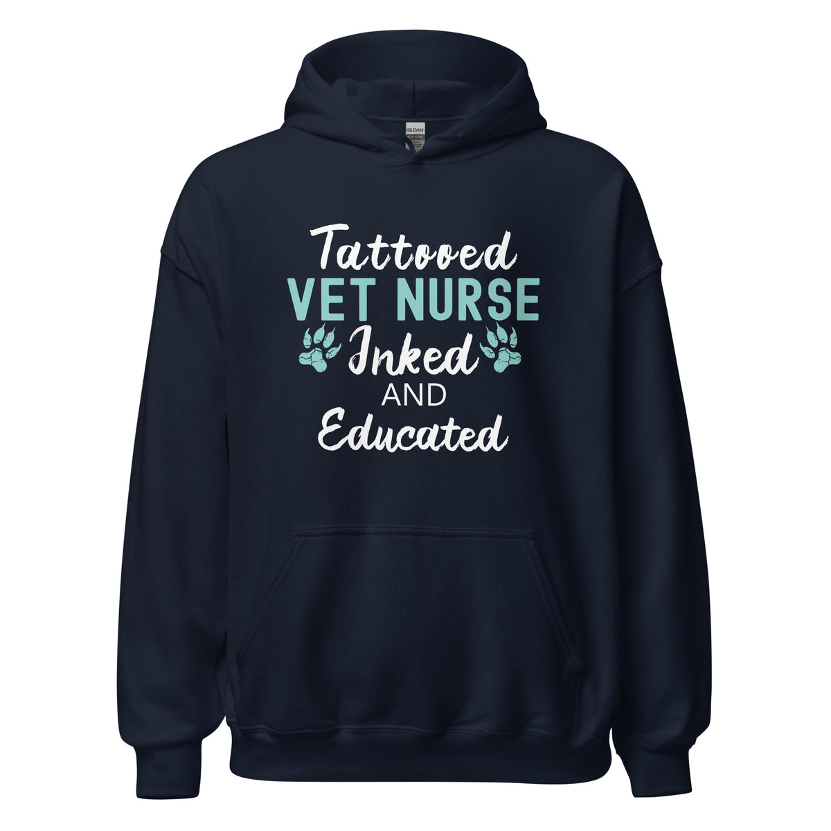 Vet Nurse Inked and Educated Unisex Hoodie-I love Veterinary