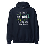 The road to my heart is paved with paw prints Unisex Hoodie-Unisex Hoodie | Gildan 18500-I love Veterinary