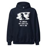 My shadow has four legs and a tail Unisex Hoodie-I love Veterinary