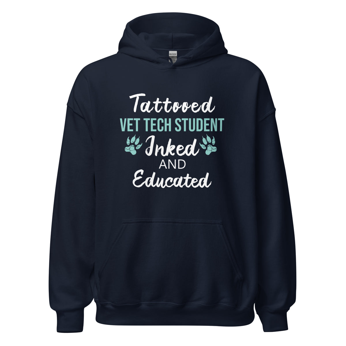 Vet Tech Student Inked and Educated Unisex Hoodie-I love Veterinary