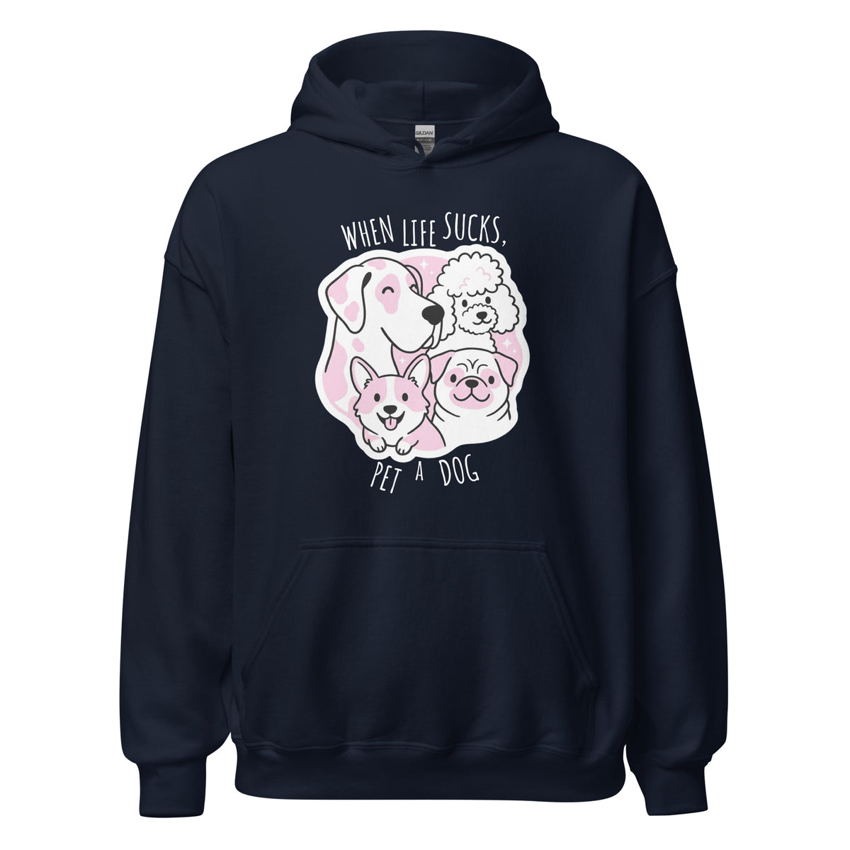 When life sucks pet a dog Unisex Hoodie-I love Veterinary