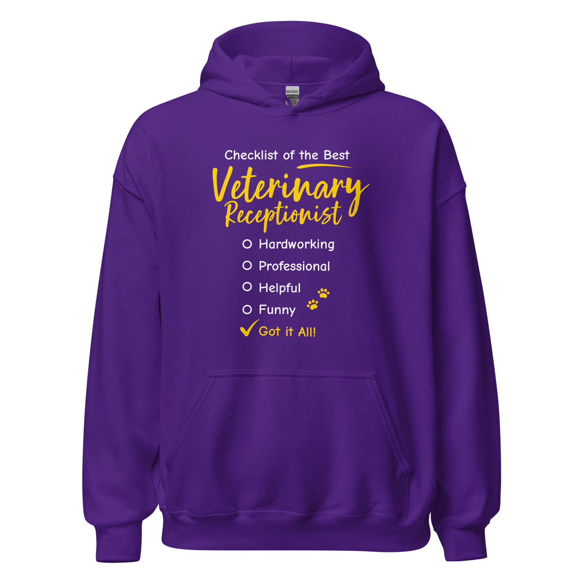 Veterinary Receptionist checklist Unisex Hoodie-I love Veterinary