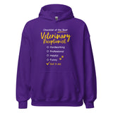 Veterinary Receptionist checklist Unisex Hoodie-I love Veterinary