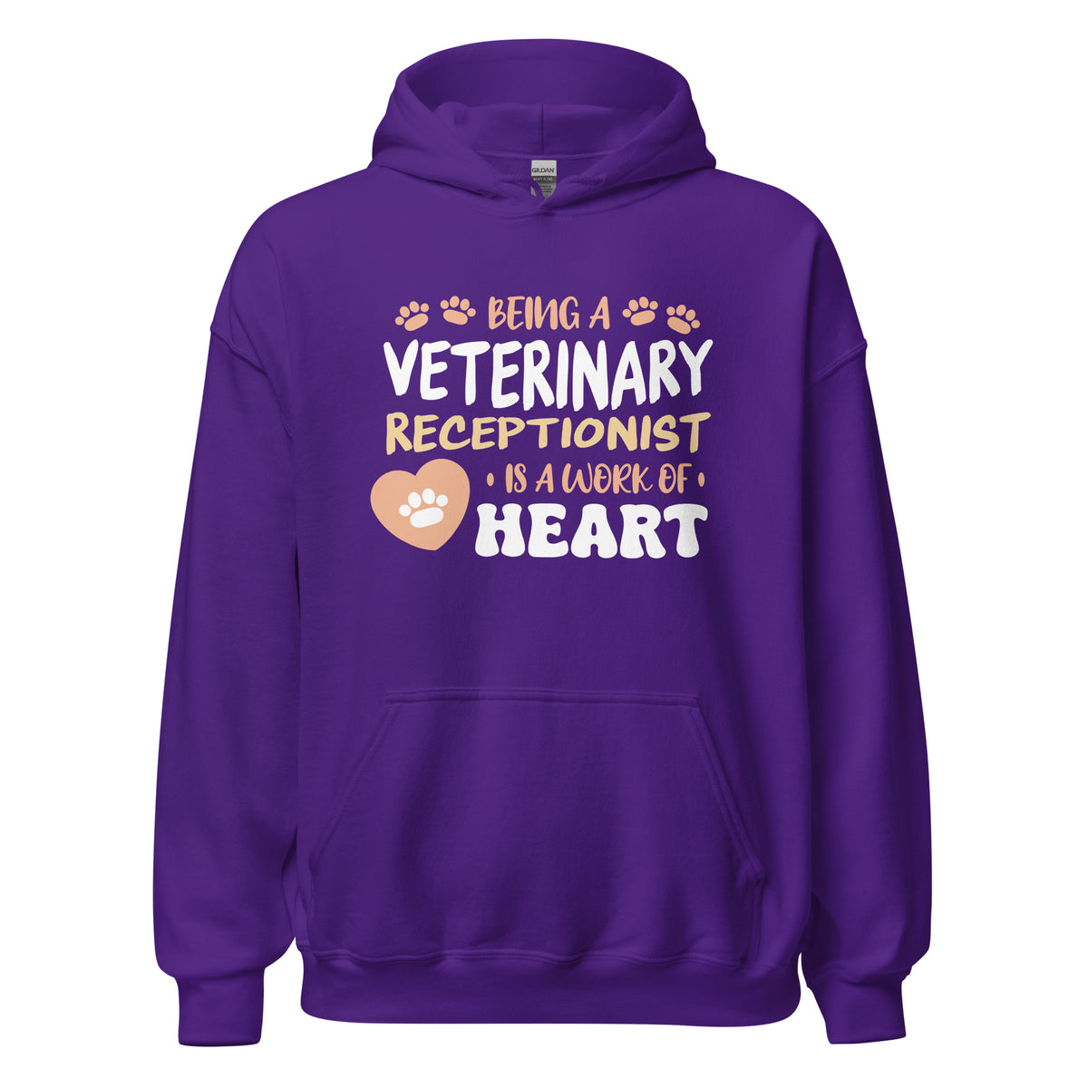 Veterinary receptionist work of heart Unisex Hoodie-I love Veterinary