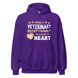 Veterinary receptionist work of heart Unisex Hoodie-I love Veterinary