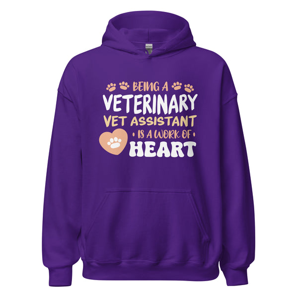 Vet Assistant work of heart - Unisex Hoodie-I love Veterinary