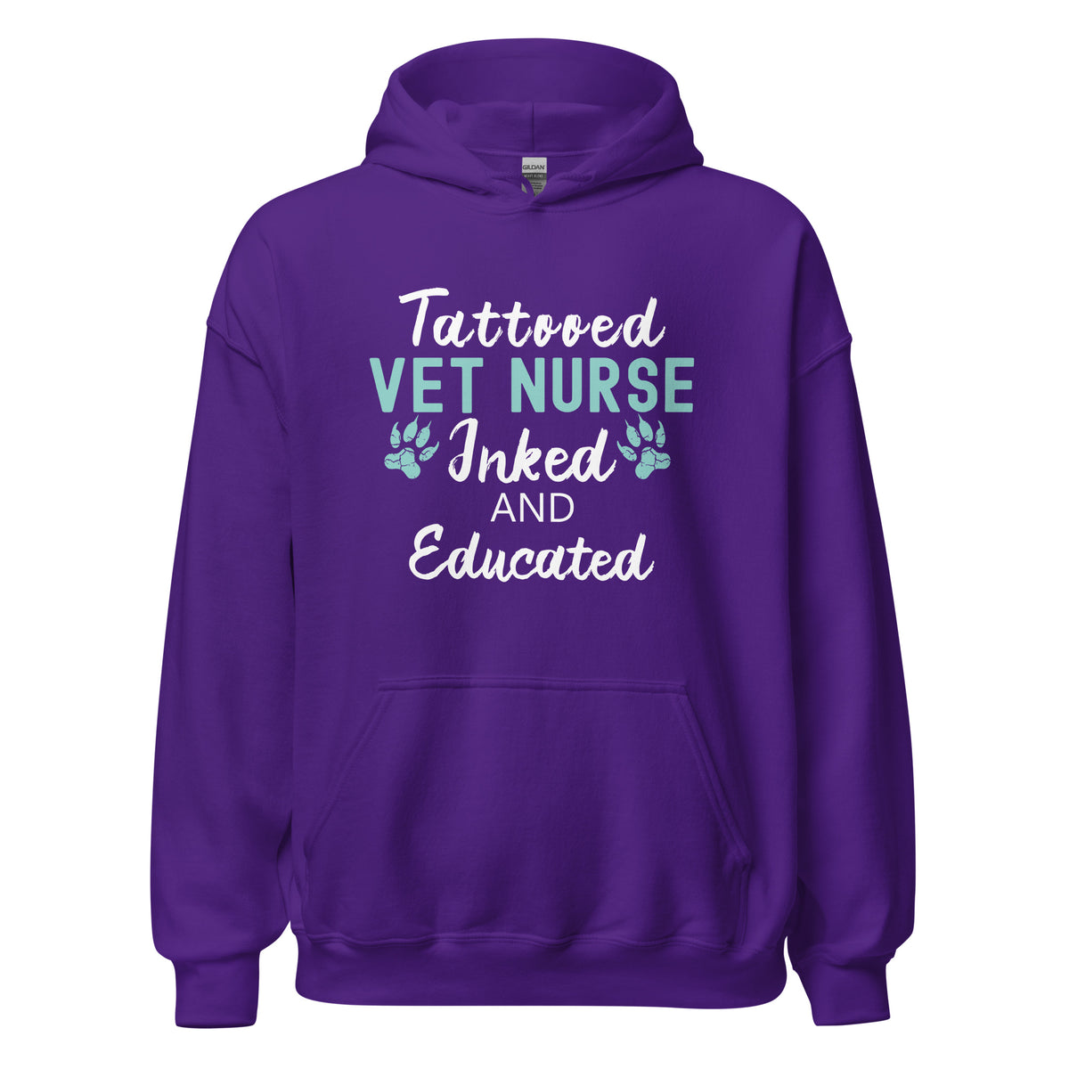 Vet Nurse Inked and Educated Unisex Hoodie-I love Veterinary