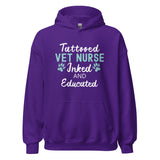 Vet Nurse Inked and Educated Unisex Hoodie-I love Veterinary