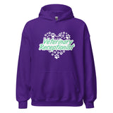 Veterinary Receptionist Heart Paws Unisex Hoodie-I love Veterinary