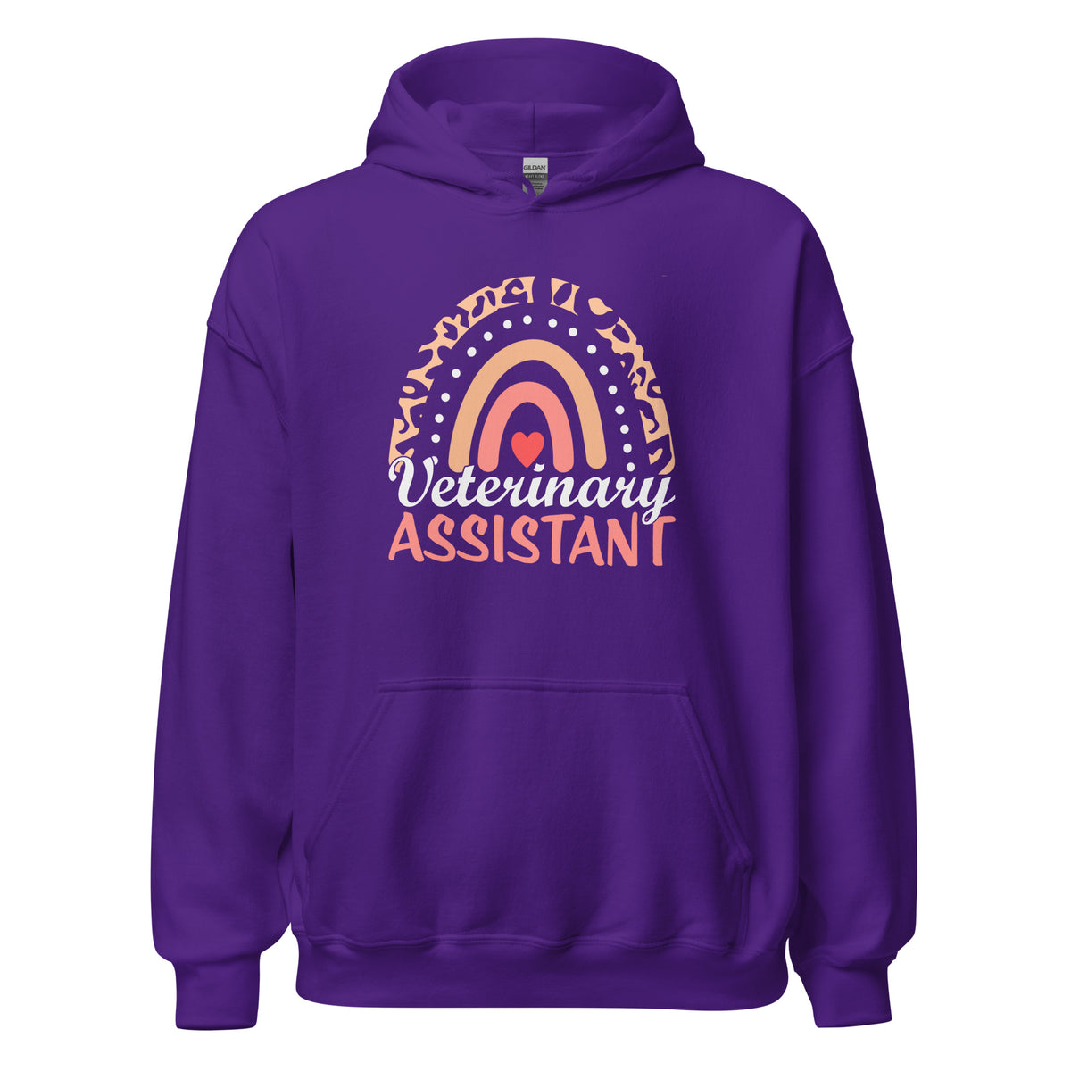 Veterinary Assistant Heart Unisex Hoodie-I love Veterinary