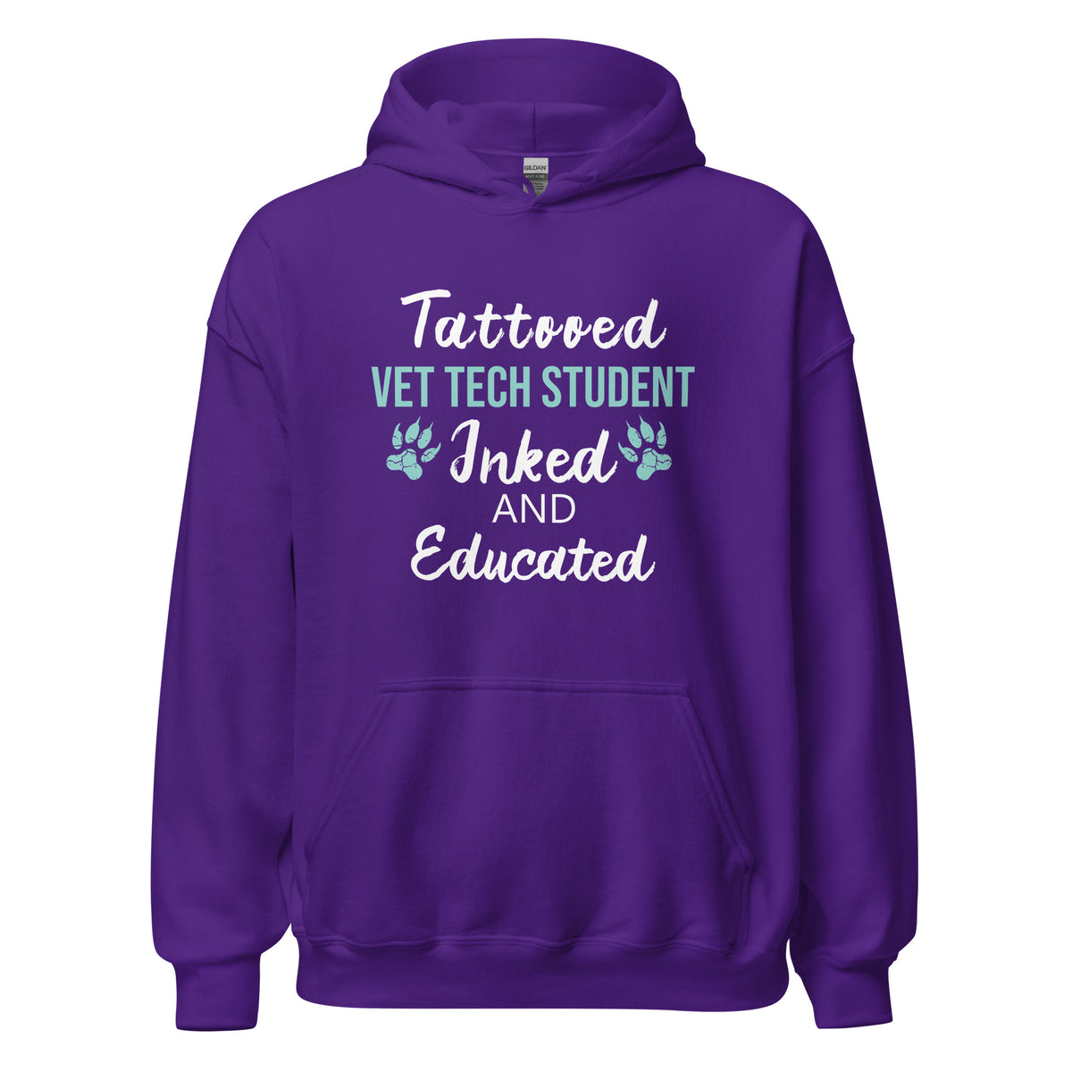 Vet Tech Student Inked and Educated Unisex Hoodie-I love Veterinary