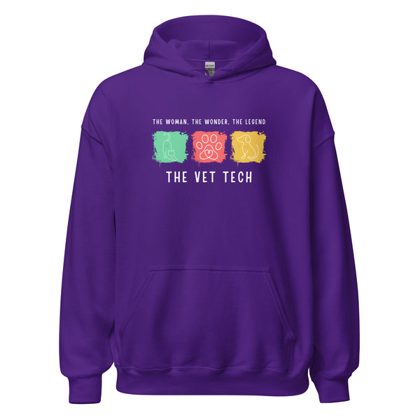 The woman, the wonder, the legend - the Vet Tech Unisex Hoodie-I love Veterinary