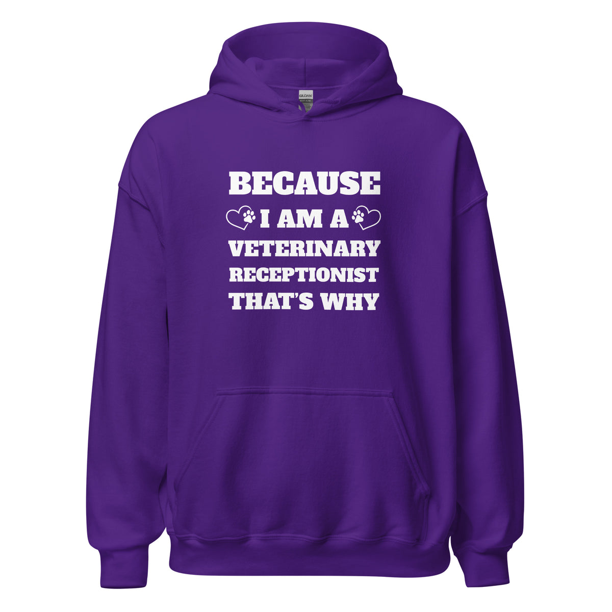 Because I am a vet receptionist Unisex Hoodie-I love Veterinary
