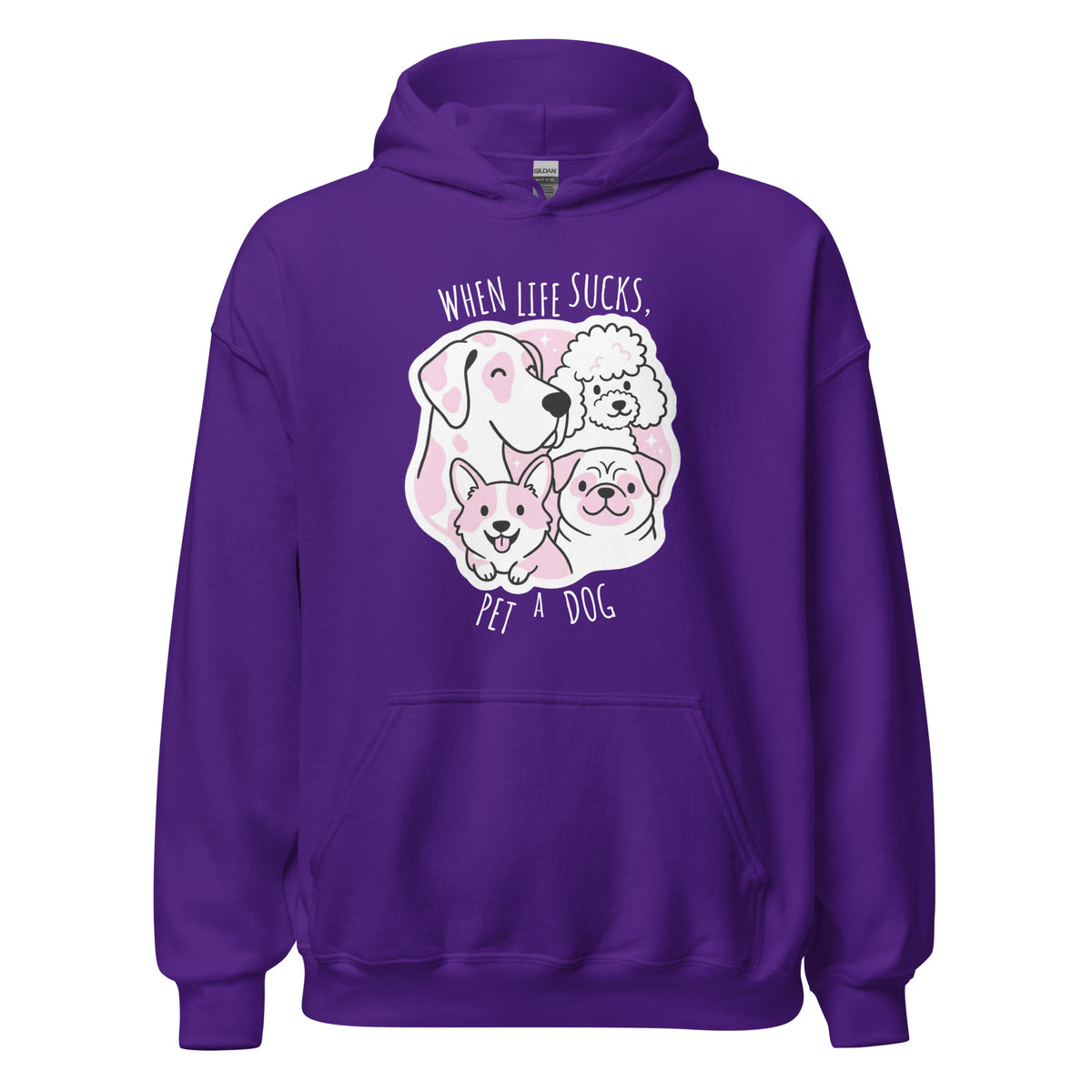When life sucks pet a dog Unisex Hoodie-I love Veterinary