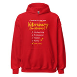 Veterinary Receptionist checklist Unisex Hoodie-I love Veterinary