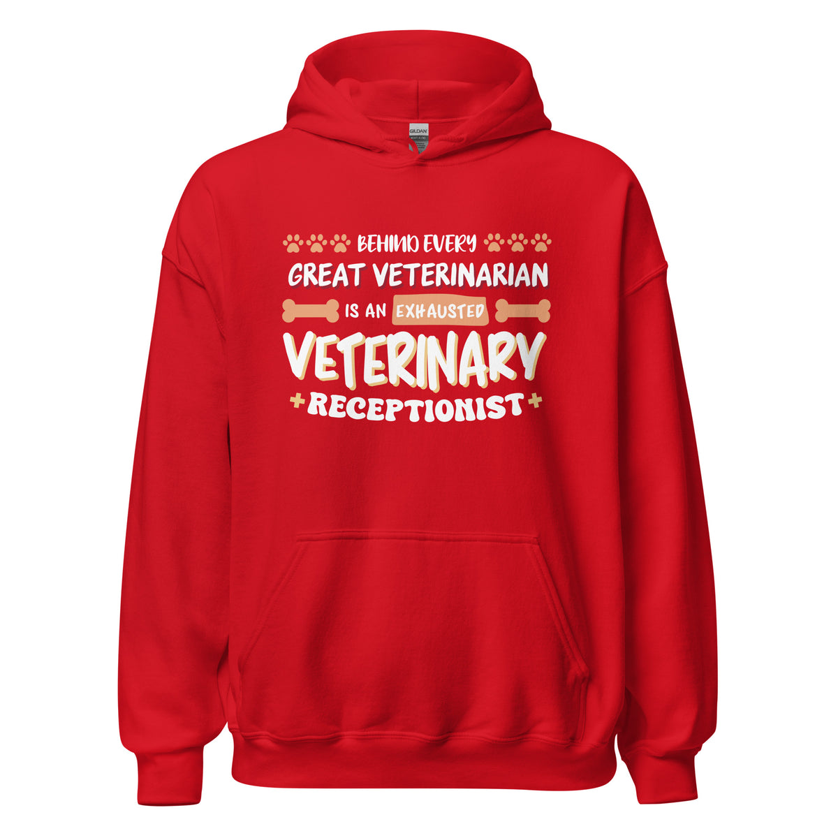 Exhausted veterinary receptionist Unisex Hoodie-I love Veterinary
