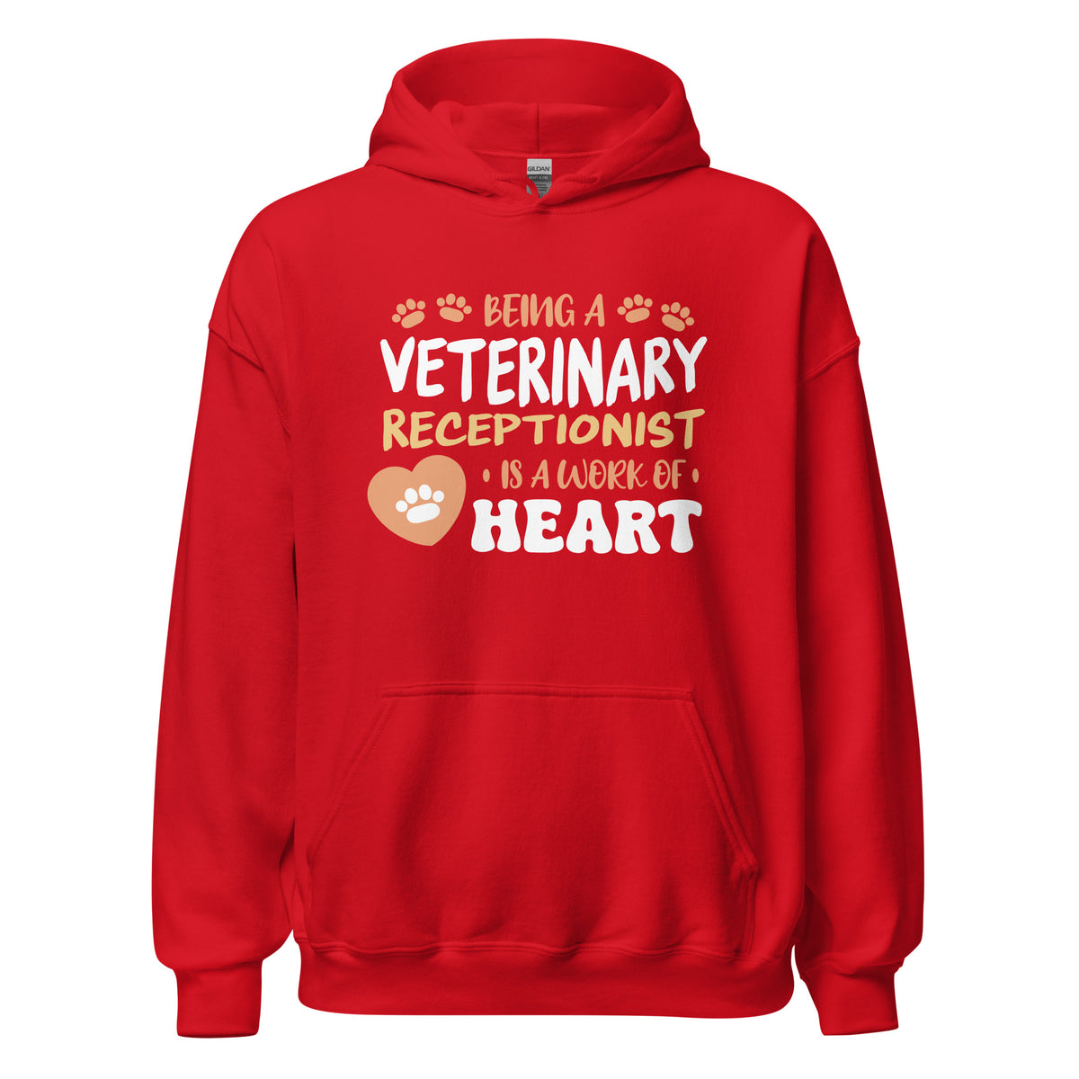 Veterinary receptionist work of heart Unisex Hoodie-I love Veterinary