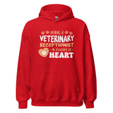 Veterinary receptionist work of heart Unisex Hoodie-I love Veterinary
