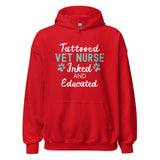 Vet Nurse Inked and Educated Unisex Hoodie-I love Veterinary