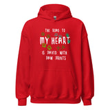 The road to my heart is paved with paw prints Unisex Hoodie-Unisex Hoodie | Gildan 18500-I love Veterinary