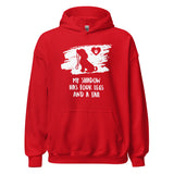 My shadow has four legs and a tail Unisex Hoodie-I love Veterinary