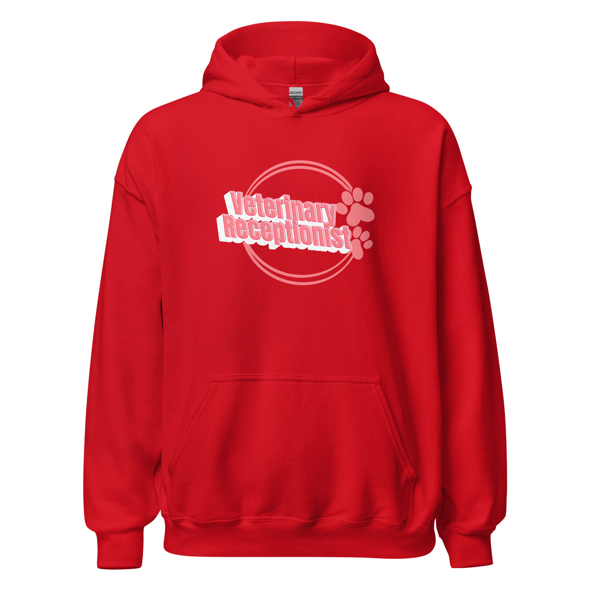 Vet Receptionist circle two paws Unisex Hoodie-I love Veterinary
