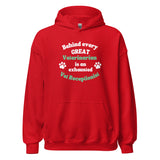 Behind every great veterinarian is an exhausted vet receptionist Unisex Hoodie-I love Veterinary