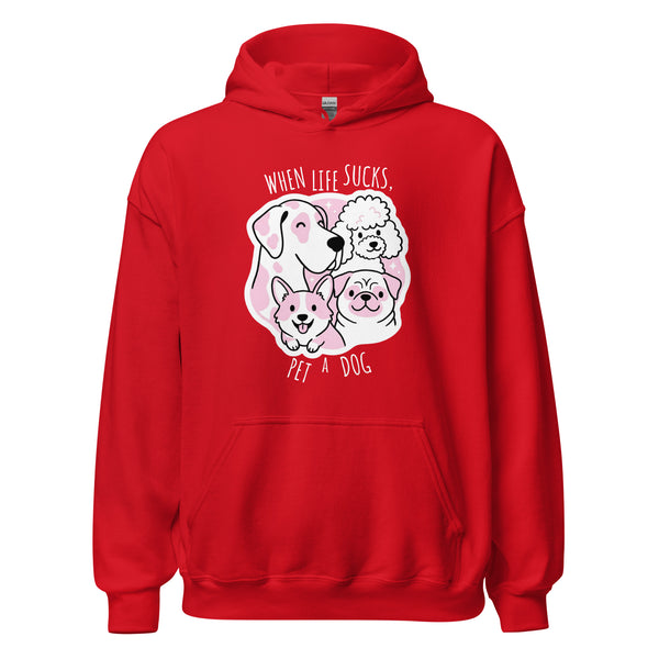 When life sucks pet a dog Unisex Hoodie-I love Veterinary
