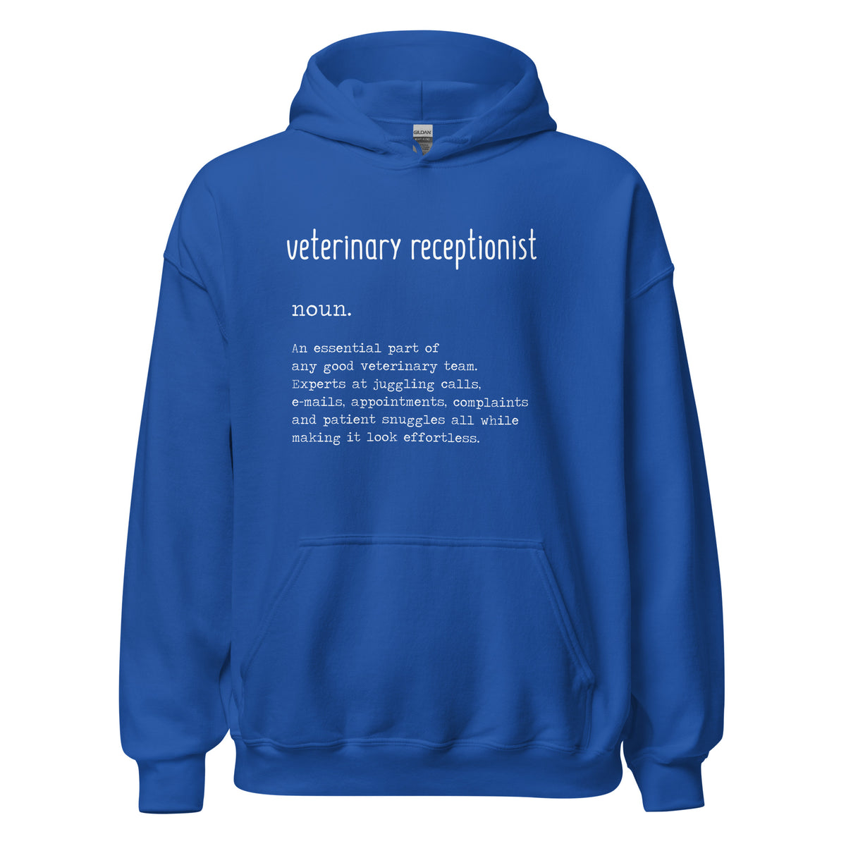 Vet Receptionist Definition Unisex Hoodie-I love Veterinary