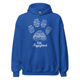 Vet Assistant Pawprint Unisex Hoodie-Unisex Hoodie | Gildan 18500-I love Veterinary