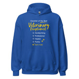 Veterinary Receptionist checklist Unisex Hoodie-I love Veterinary