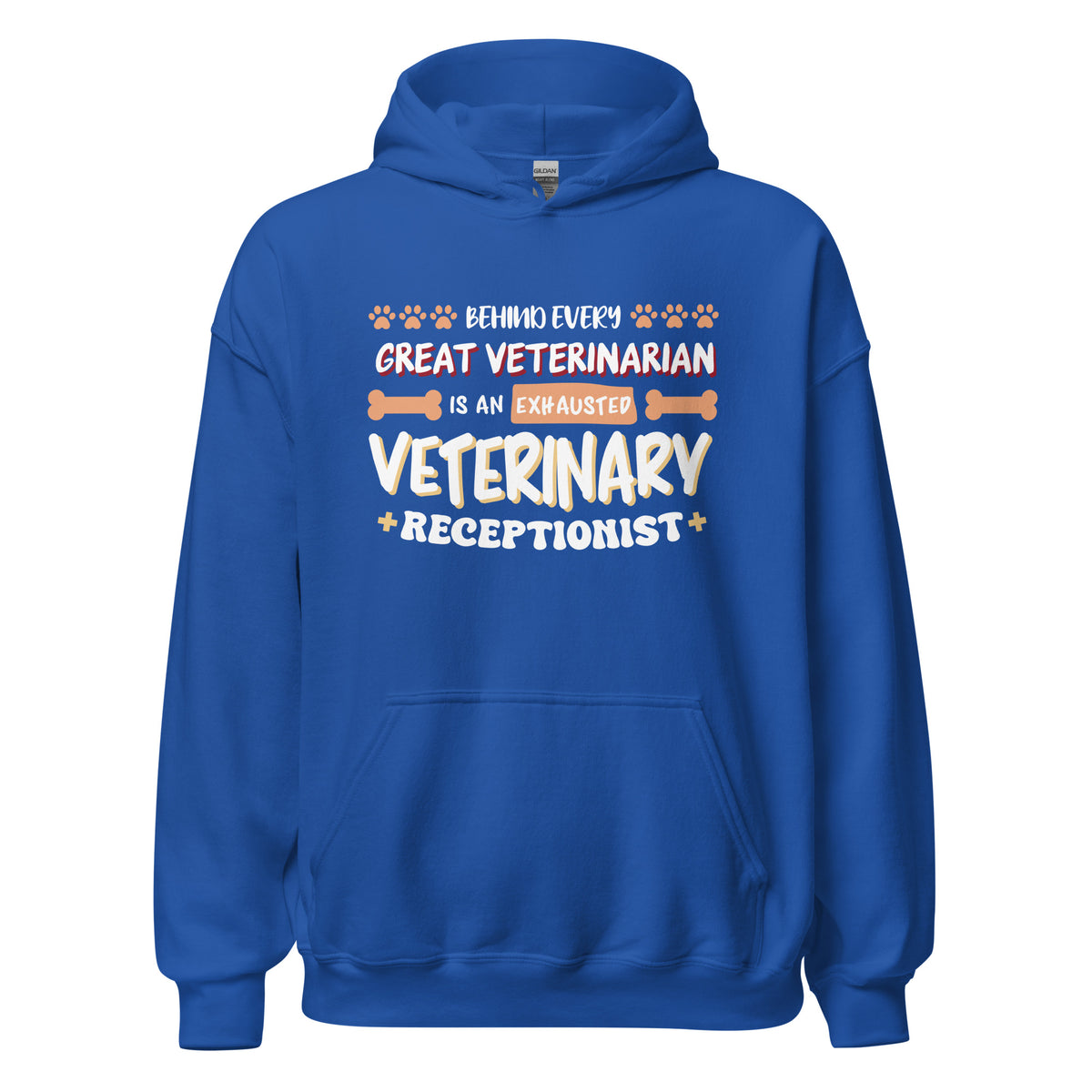 Exhausted veterinary receptionist Unisex Hoodie-I love Veterinary