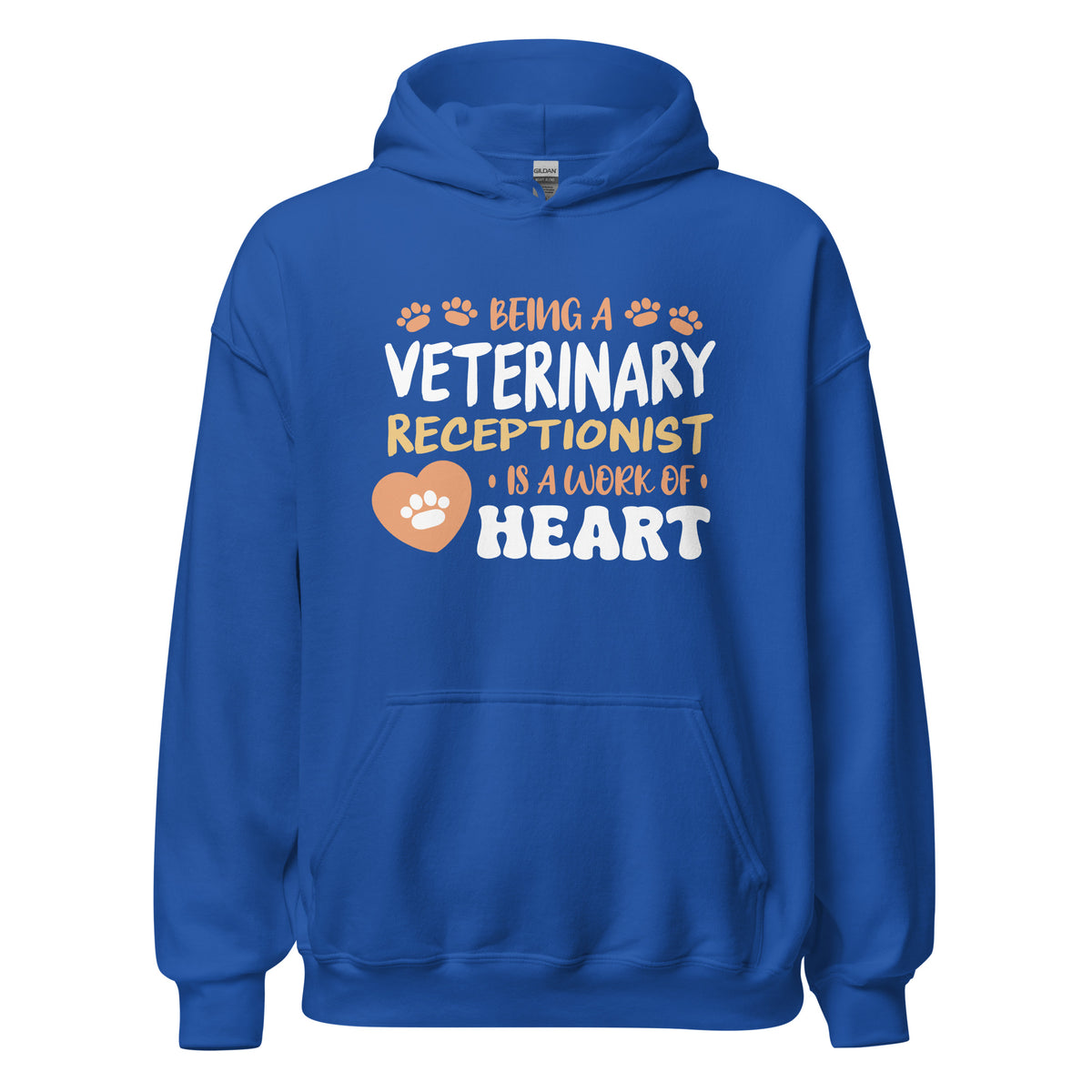 Veterinary receptionist work of heart Unisex Hoodie-I love Veterinary