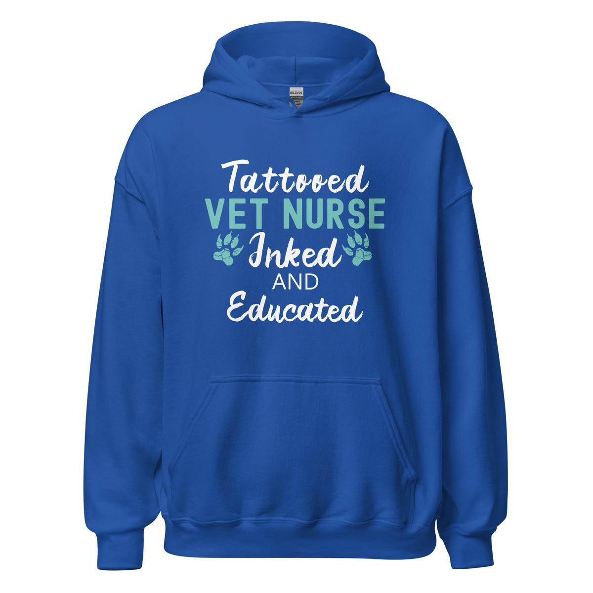 Vet Nurse Inked and Educated Unisex Hoodie-I love Veterinary