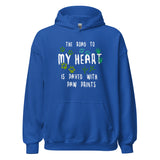 The road to my heart is paved with paw prints Unisex Hoodie-Unisex Hoodie | Gildan 18500-I love Veterinary
