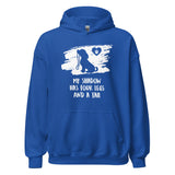 My shadow has four legs and a tail Unisex Hoodie-I love Veterinary