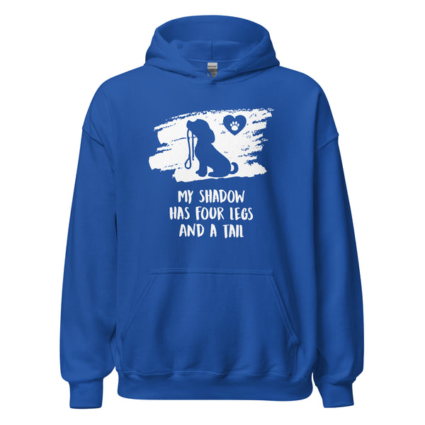 My shadow has four legs and a tail Unisex Hoodie-I love Veterinary