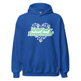 Veterinary Receptionist Heart Paws Unisex Hoodie-I love Veterinary