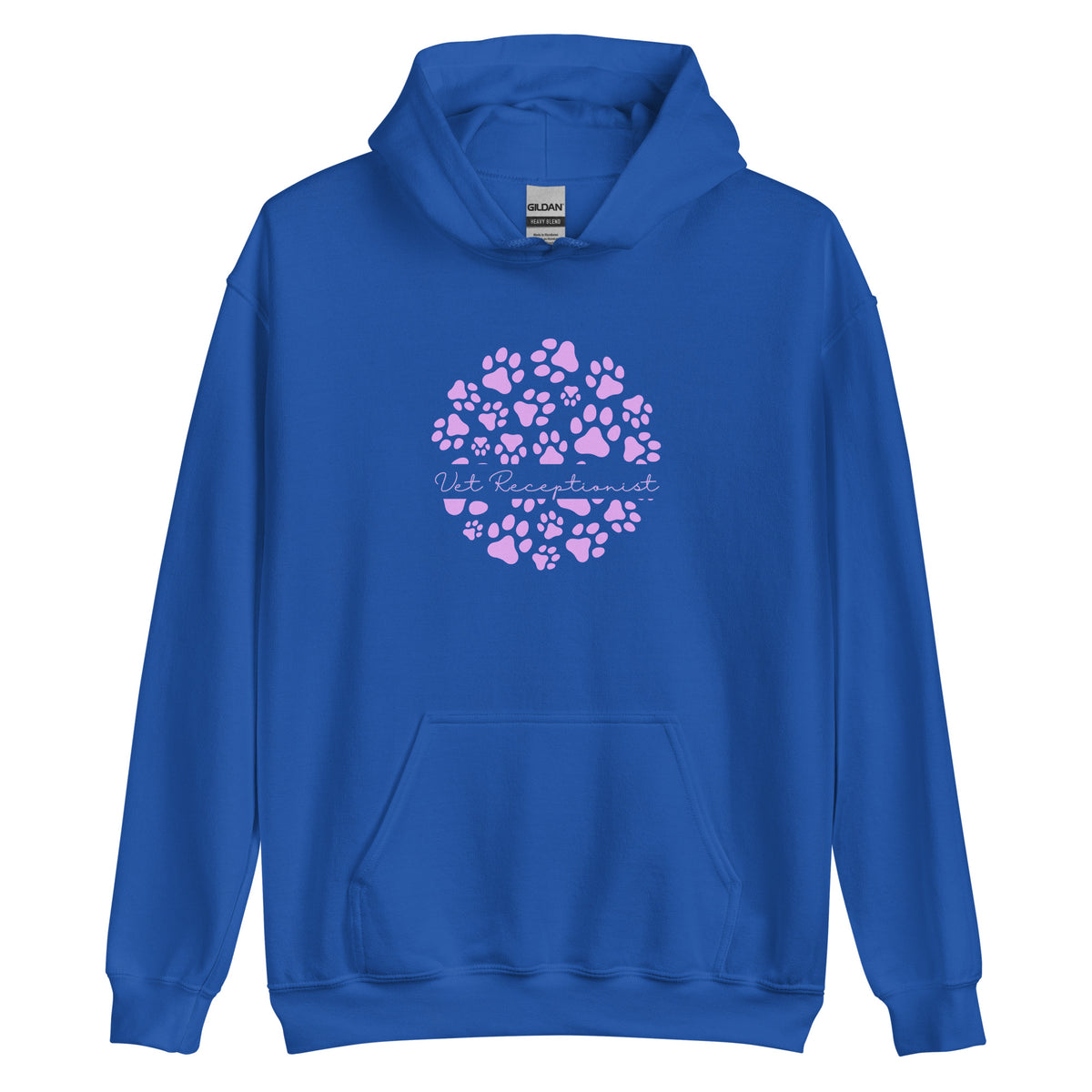 Vet Receptionist circle paws pattern Unisex Hoodie-I love Veterinary