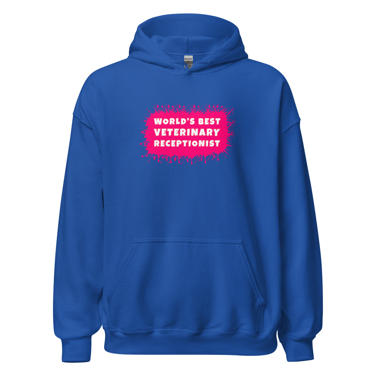World's best veterinary receptionist color splash Unisex Hoodie-I love Veterinary