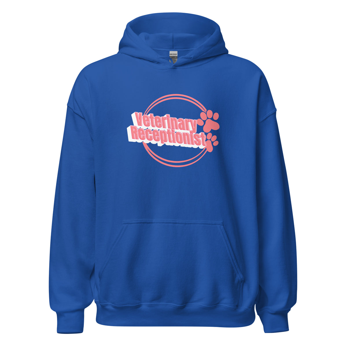 Vet Receptionist circle two paws Unisex Hoodie-I love Veterinary