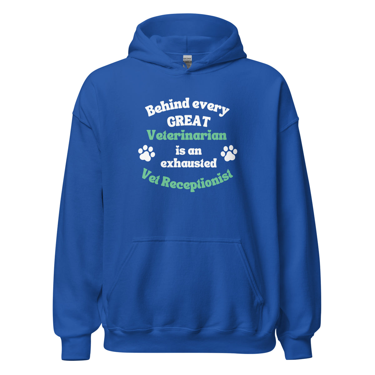 Behind every great veterinarian is an exhausted vet receptionist Unisex Hoodie-I love Veterinary