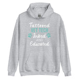 Vet Tech Inked and Educated Unisex Hoodie-Unisex Hoodie | Gildan 18500-I love Veterinary