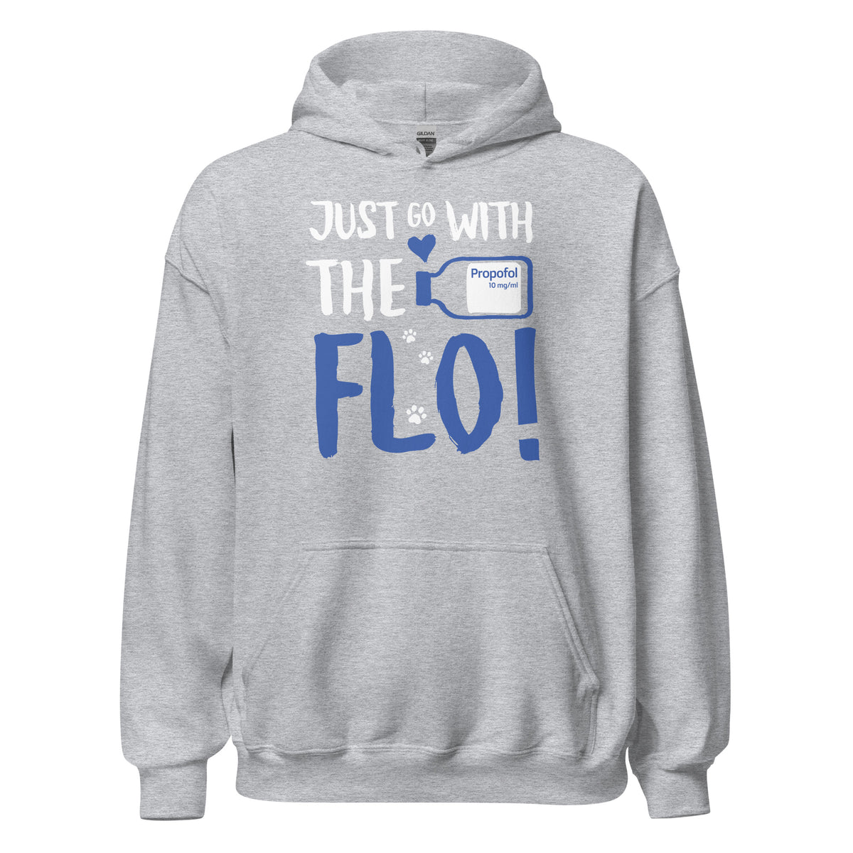 Just go with the Flo! Unisex Hoodie-Unisex Hoodie | Gildan 18500-I love Veterinary