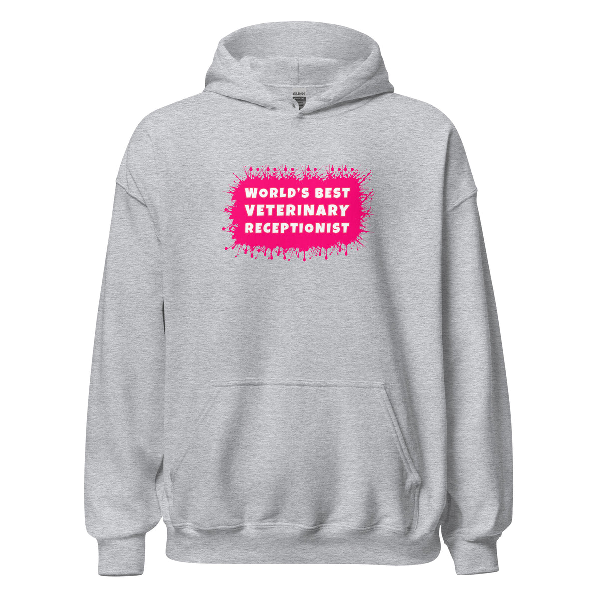 World's best veterinary receptionist color splash Unisex Hoodie-I love Veterinary