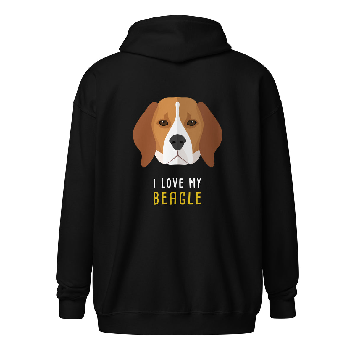 I love my Beagle Unisex Zip Hoodie-Unisex Zip Hoodie | Gildan 18600-I love Veterinary