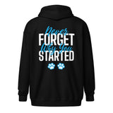 Never forget why you started Unisex heavy blend zip hoodie-Unisex Zip Hoodie | Gildan 18600-I love Veterinary