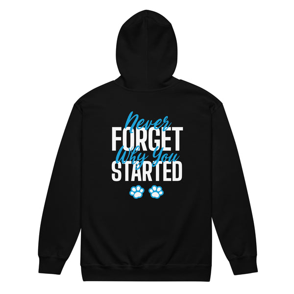 Never forget why you started Unisex heavy blend zip hoodie-Unisex Zip Hoodie | Gildan 18600-I love Veterinary