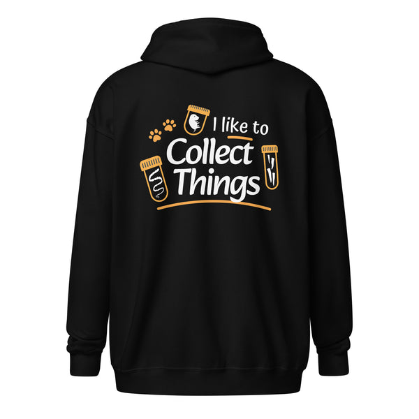 I like to collect things Unisex heavy blend zip hoodie-Unisex Zip Hoodie | Gildan 18600-I love Veterinary