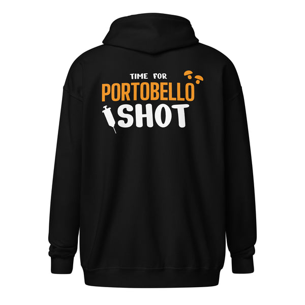 Time for Portobello shot Unisex heavy blend zip hoodie-Unisex Zip Hoodie | Gildan 18600-I love Veterinary